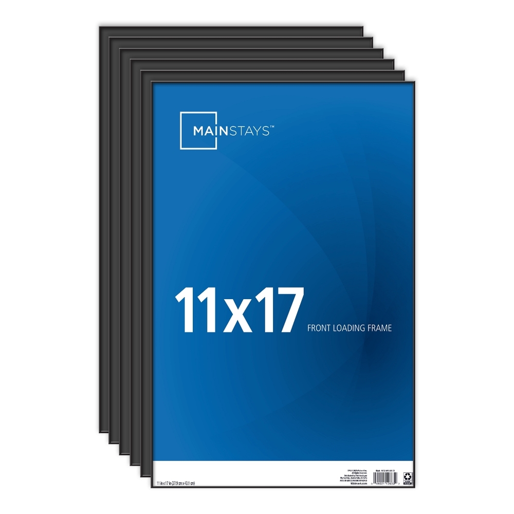 Mainstays 11"x17" Black Format Frame Set of 6